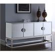 Meridian Furniture Marbella Solid Wood Sideboard/Buffet in Chrome