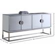 Meridian Furniture Marbella Solid Wood Sideboard/Buffet in Chrome