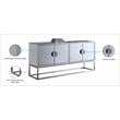 Meridian Furniture Marbella Solid Wood Sideboard/Buffet in Chrome