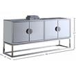 Meridian Furniture Marbella Solid Wood Sideboard/Buffet in Chrome