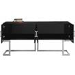 Meridian Furniture Beth Solid Wood Sideboard Buffet in Black Lacquer
