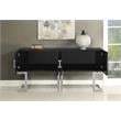 Meridian Furniture Beth Solid Wood Sideboard Buffet in Black Lacquer
