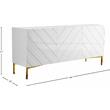 Meridian Furniture Collette Solid Wood Sideboard Buffet in White Lacquer
