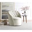 Meridian Furniture Alessio Cream Velvet Swivel Accent Chair