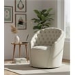 Meridian Furniture Alessio Cream Velvet Swivel Accent Chair