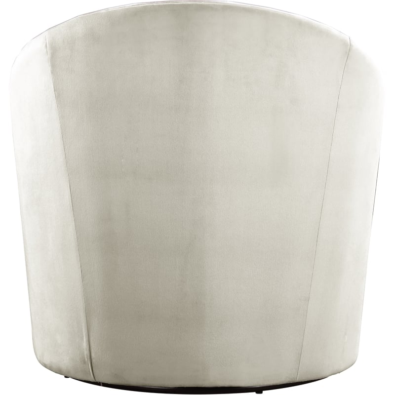 Meridian Furniture Alessio Cream Velvet Swivel Accent Chair