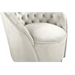 Meridian Furniture Alessio Cream Velvet Swivel Accent Chair