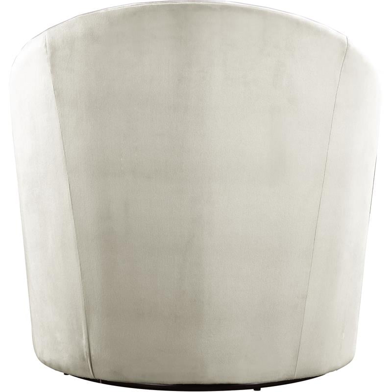Meridian Furniture Alessio Cream Velvet Swivel Accent Chair