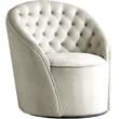 Meridian Furniture Alessio Cream Velvet Swivel Accent Chair