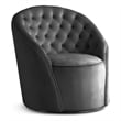 Meridian Furniture Alessio Grey Velvet Swivel Accent Chair
