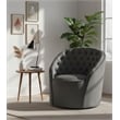 Meridian Furniture Alessio Grey Velvet Swivel Accent Chair