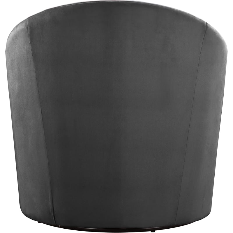 Meridian Furniture Alessio Grey Velvet Swivel Accent Chair