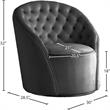 Meridian Furniture Alessio Grey Velvet Swivel Accent Chair