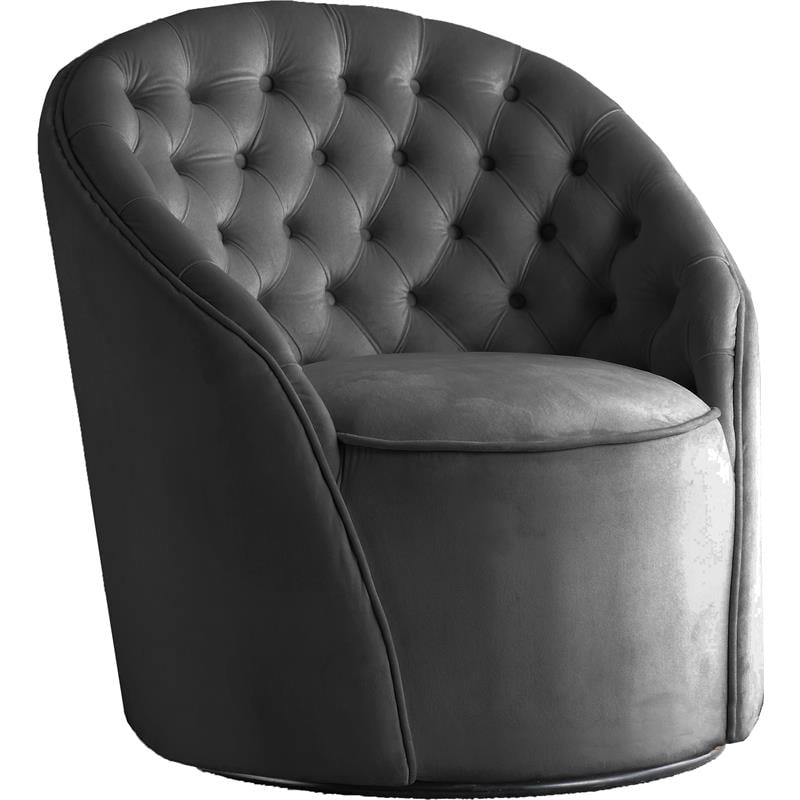 Grey crushed discount velvet tub chair