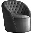 Meridian Furniture Alessio Grey Velvet Swivel Accent Chair