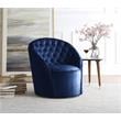 Meridian Furniture Alessio Navy Velvet Swivel Accent Chair