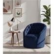 Meridian Furniture Alessio Navy Velvet Swivel Accent Chair