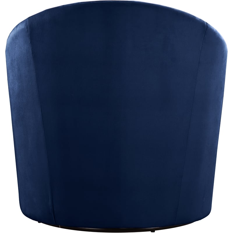 Meridian Furniture Alessio Navy Velvet Swivel Accent Chair
