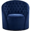 Meridian Furniture Alessio Navy Velvet Swivel Accent Chair
