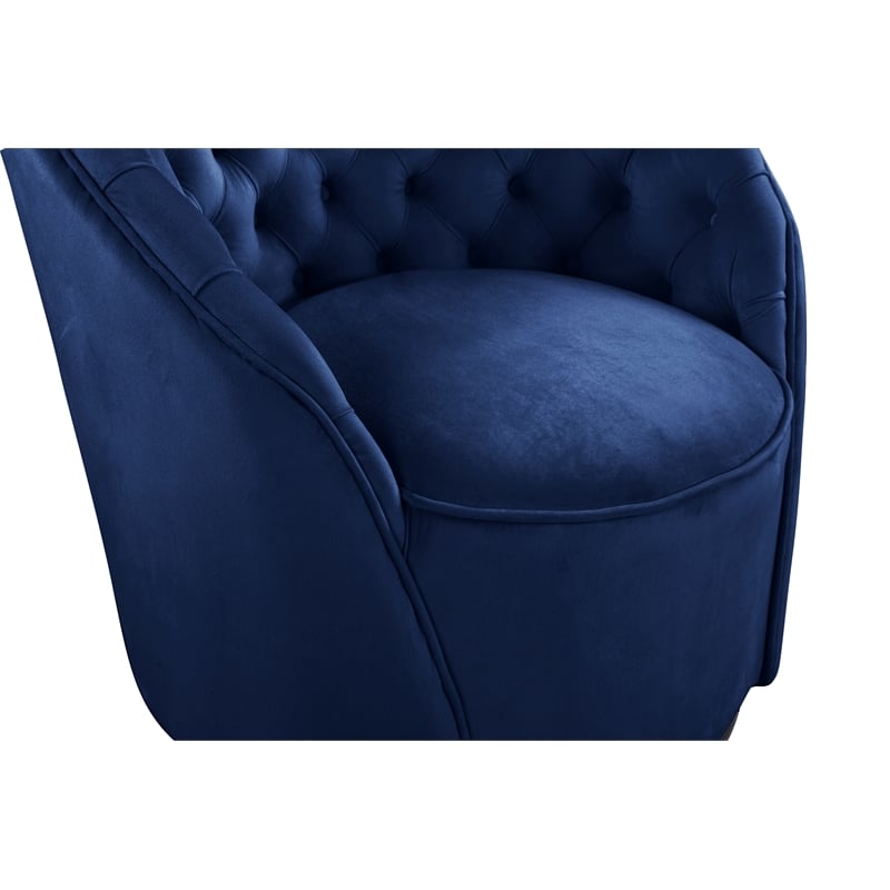 Meridian Furniture Alessio Navy Velvet Swivel Accent Chair
