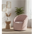 Meridian Furniture Alessio Pink Velvet Swivel Accent Chair