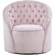 Meridian Furniture Alessio Pink Velvet Swivel Accent Chair