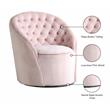 Meridian Furniture Alessio Pink Velvet Swivel Accent Chair