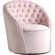 Meridian Furniture Alessio Pink Velvet Swivel Accent Chair