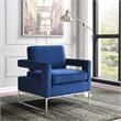 Meridian Furniture Noah Navy Velvet Accent Chair
