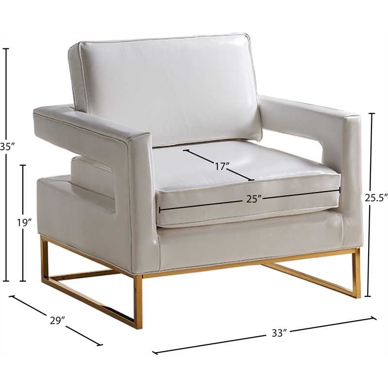 Meridian Furniture Amelia Leather Accent Chair Meridian Furniture Amelia Leather Accent Chair