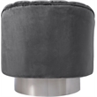 Meridian Furniture Farrah Grey Velvet Swivel Accent Chair