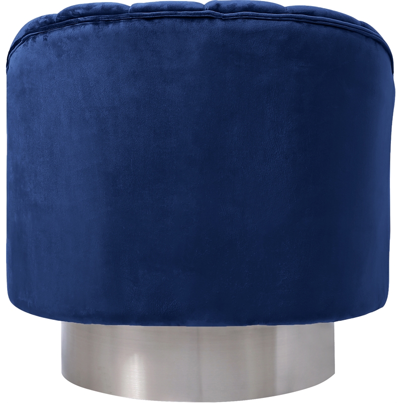 Meridian Furniture Farrah Navy Velvet Swivel Accent Chair