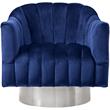 Meridian Furniture Farrah Navy Velvet Swivel Accent Chair