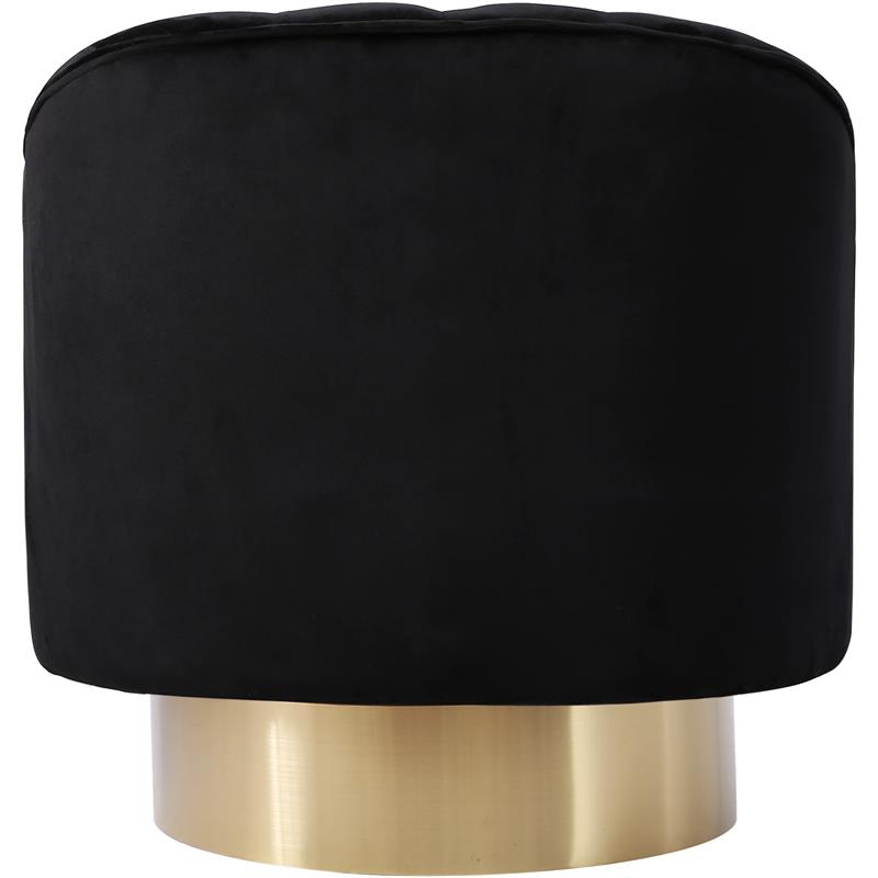 Meridian Furniture Farrah Black Velvet Swivel Accent Chair