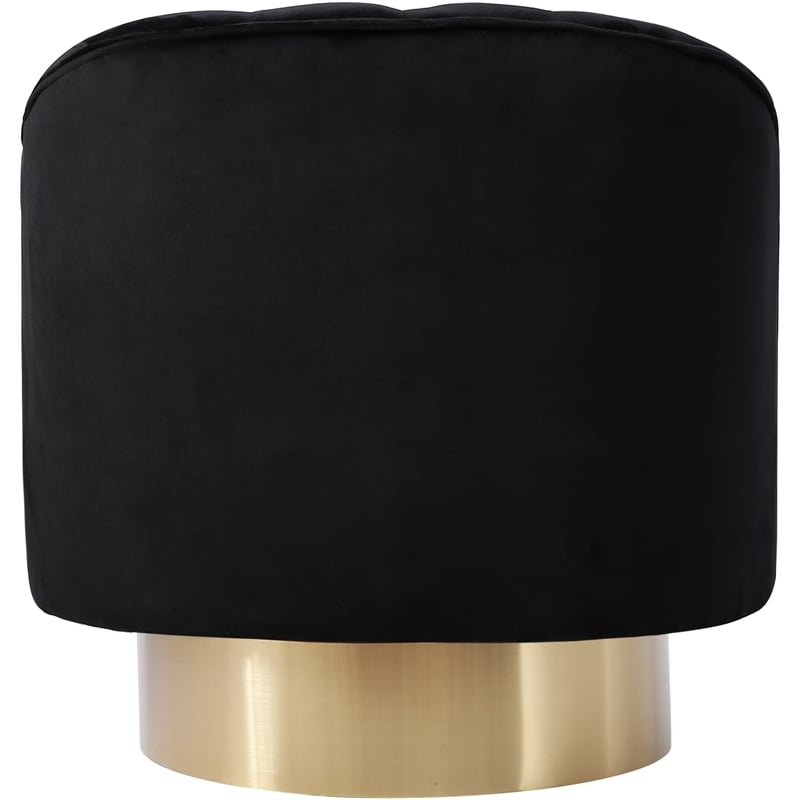 Meridian Furniture Farrah Black Velvet Swivel Accent Chair