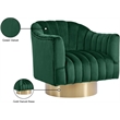 Meridian Furniture Farrah Green Velvet Swivel Accent Chair