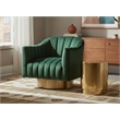 Meridian Furniture Farrah Green Velvet Swivel Accent Chair