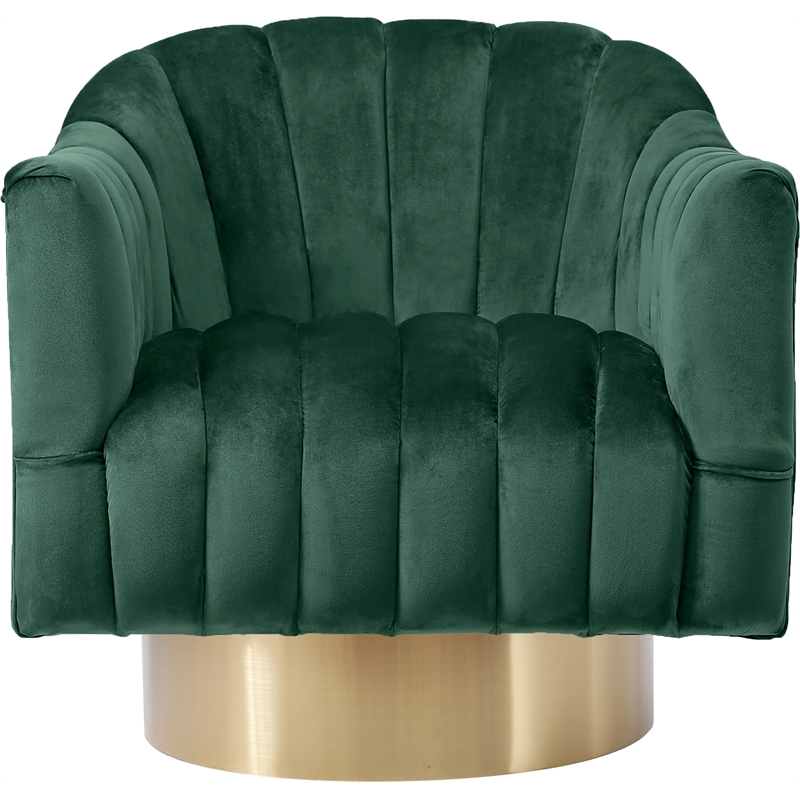 Meridian Furniture Farrah Green Velvet Swivel Accent Chair
