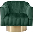 Meridian Furniture Farrah Green Velvet Swivel Accent Chair