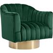 Meridian Furniture Farrah Green Velvet Swivel Accent Chair