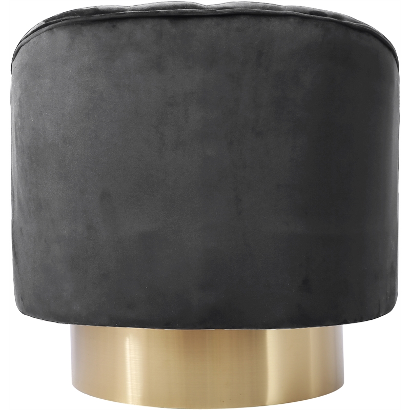 Meridian Furniture Farrah Grey Velvet Swivel Accent Chair