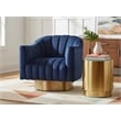 Meridian Furniture Farrah Navy Velvet Swivel Accent Chair