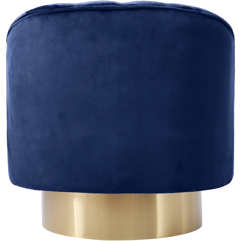 Meridian Furniture Farrah Navy Velvet Swivel Accent Chair