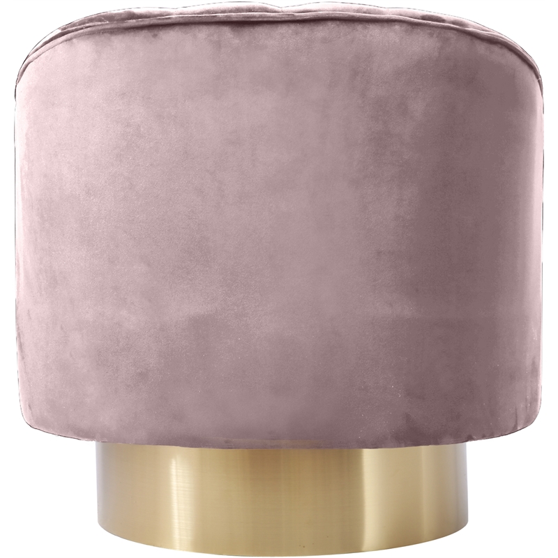 Meridian Furniture Farrah Pink Velvet Swivel Accent Chair