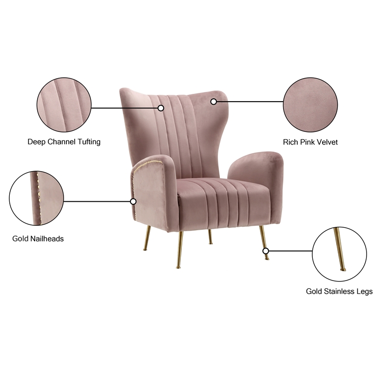 Meridian Furniture Opera Velvet Accent Chair Meridian Furniture Opera Velvet Accent Chair