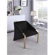 Meridian Furniture Rivet Velvet Accent Chair in Black