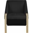 Meridian Furniture Rivet Velvet Accent Chair in Black