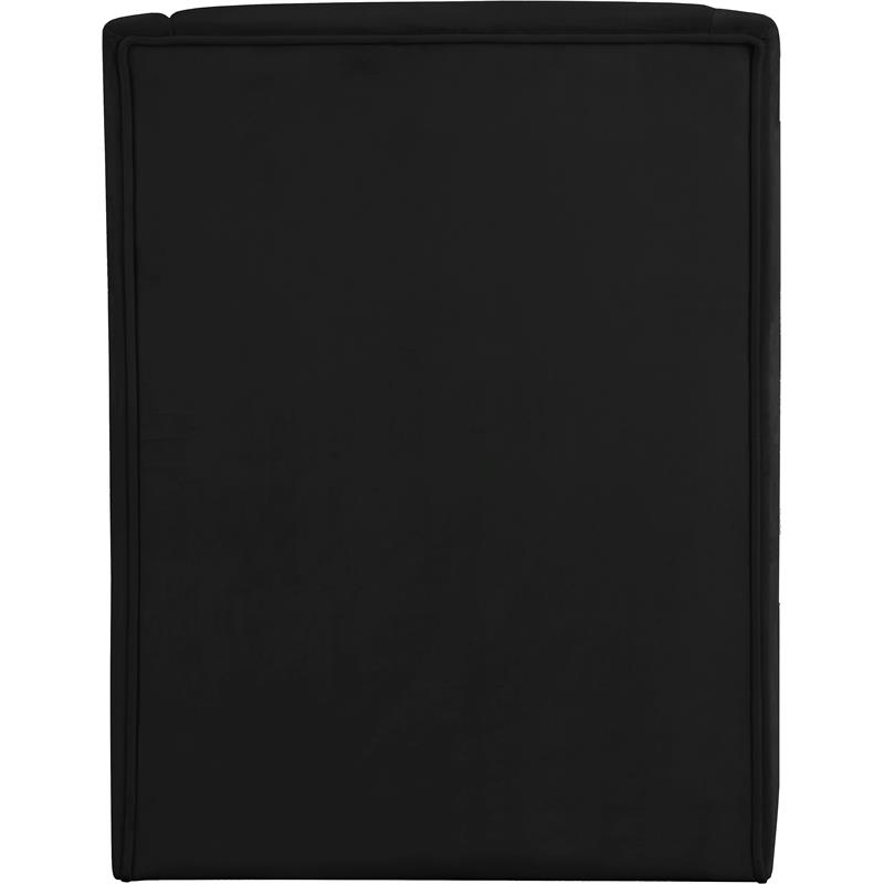 Meridian Furniture Rivet Velvet Accent Chair in Black