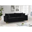 Meridian Furniture Naomi Contemporary Velvet Sofa in Black