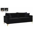 Meridian Furniture Naomi Contemporary Velvet Sofa in Black